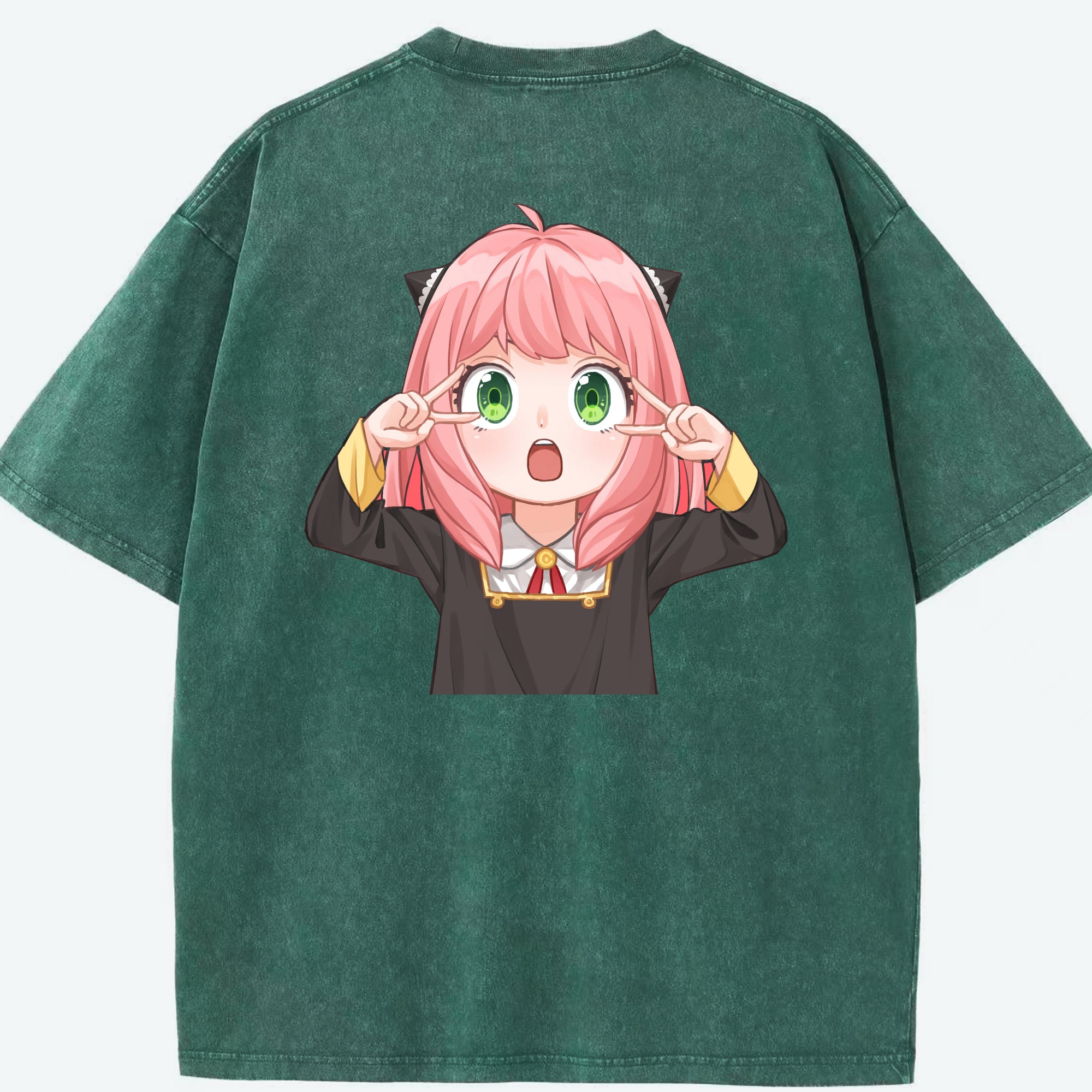 （画像用） SPY×FAMILY间谍家家酒 綿100% ヴィンテージ風 半袖Tシャツ（背面プリント）